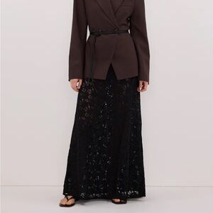 DISSH Black Lace Maxi Skirt